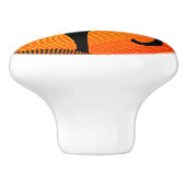 Schwarze Katze Keramik Pull Keramikknauf (Seitenansicht)