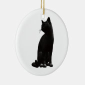 Schwarze Katze Keramikornament (Rechts)