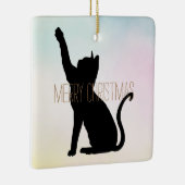 Schwarze Katze Keramikornament (Rechts)