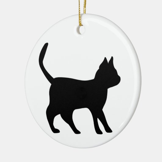 Schwarze Katze Keramikornament (Links)