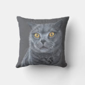 Schwarze Katze Kissen (Rückseite)