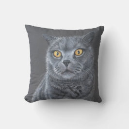 Schwarze Katze Kissen