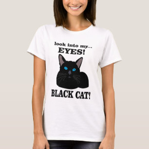 Schwarze Katze Kitty T-Shirt