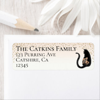 Schwarze Katze, klassische Rücksendeadresse