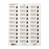 Schwarze Katze, klassische Rücksendeadresse (Vorne)