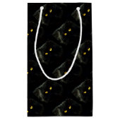 Schwarze Katze Kleine Geschenktüte (Rückseite)