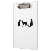 Schwarze Katze Klemmbrett (Links)