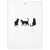 Schwarze Katze Klemmbrett (Rückseite)