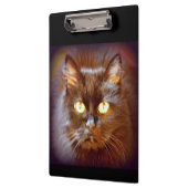 Schwarze Katze Klemmbrett (Links)