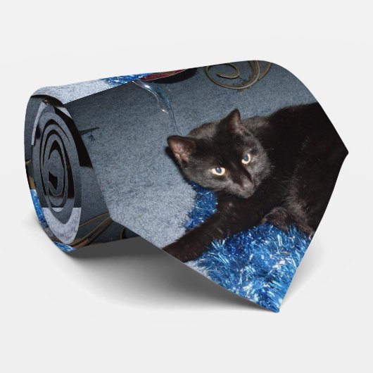 SCHWARZE KATZE-Krawatte Krawatte (Gerollt)