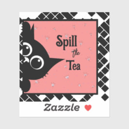 Schwarze Katze, kundenspezifisch geschnitten Vinyl Aufkleber