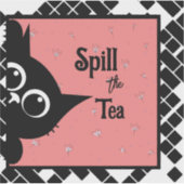 Schwarze Katze, kundenspezifisch geschnitten Vinyl Aufkleber (Vorderseite)