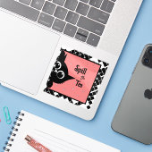 Schwarze Katze, kundenspezifisch geschnitten Vinyl Aufkleber (Laptop mit iPhone)