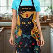 Schwarze Katze Kunst Schürze