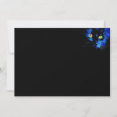 Schwarze Katze künstlerisches Portrait mit markant (Rückseite)