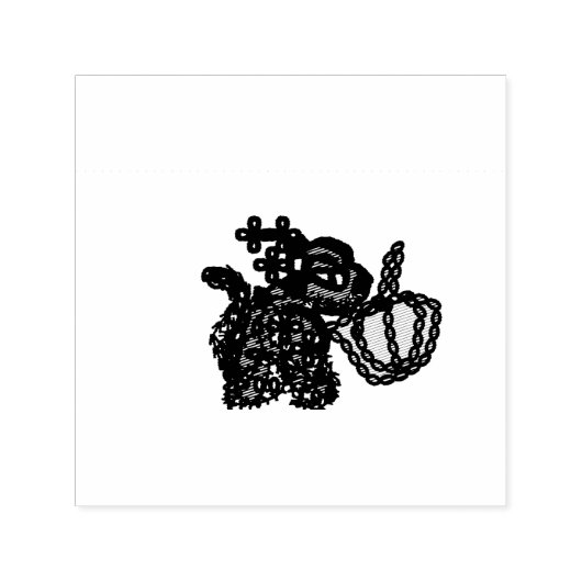 Schwarze Katze Kürbis cooler Weg Permastempel (Design)