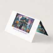 Schwarze Katze, Kürbislaternen, griechisches HausH (Rückseite)