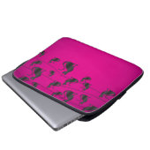 Schwarze Katze Laptopschutzhülle (Vorne Knopf)