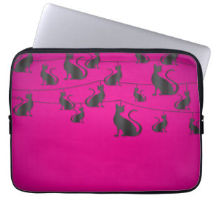 Schwarze Katze Laptopschutzhülle