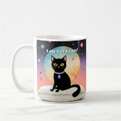 Schwarze Katze - Lass uns es uns gemütlich machen Kaffeetasse (Links)