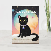 Schwarze Katze - Lass uns es uns gemütlich machen