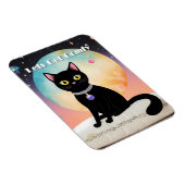 Schwarze Katze - Lass uns es uns gemütlich machen Magnet (Rechte Seite)