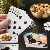 Schwarze Katze - Lass uns es uns gemütlich machen Spielkarten (In Situ)