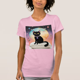 Schwarze Katze - Lass uns es uns gemütlich machen T-Shirt