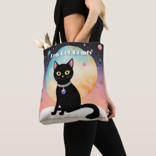 Schwarze Katze - Lass uns es uns gemütlich machen Tasche