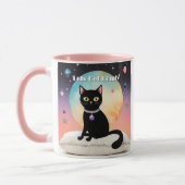 Schwarze Katze - Lass uns es uns gemütlich machen Tasse (Links)