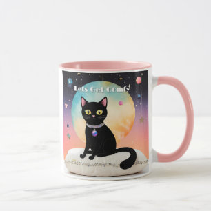 Schwarze Katze - Lass uns es uns gemütlich machen Tasse