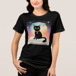 Schwarze Katze - Lass uns es uns gemütlich machen Tri-Blend Shirt