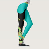 Schwarze Katze Leggings (Rechts)