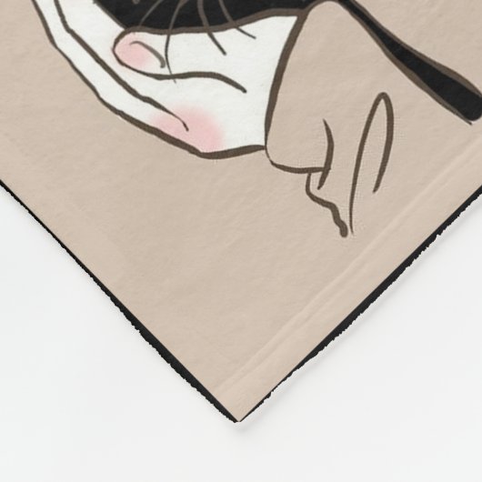 Schwarze Katze Liebe Sie auf den Mond und zurück G Fleecedecke (Ecke)