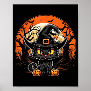Schwarze Katze Liebhaber - Schwarze Katze Hallowee Poster