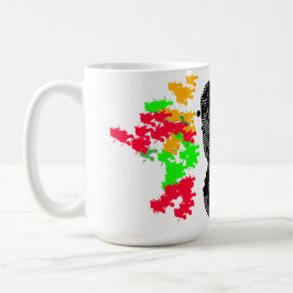 Schwarze Katze Linie Herbst  Kaffeetasse