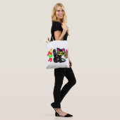 Schwarze Katze Linie Herbst Tasche (Am Model)