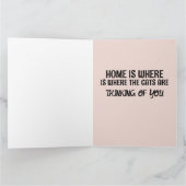 SCHWARZE KATZE LOUIS WAIN ART HELLO GREETKARTE KARTE (Innenseite)