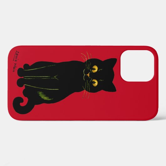 Schwarze Katze, Louis Wain Case-Mate iPhone Hülle (Rückseite (Horizontal))