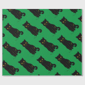 Schwarze Katze, Louis Wain Geschenkpapier (Flach)