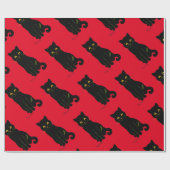 Schwarze Katze, Louis Wain Geschenkpapier (Flach)
