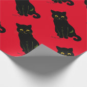 Schwarze Katze, Louis Wain Geschenkpapier (Ecke)