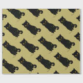 Schwarze Katze, Louis Wain Geschenkpapier (Flach)