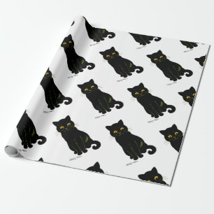 Schwarze Katze, Louis Wain Geschenkpapier