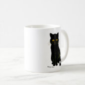 Schwarze Katze, Louis Wain Kaffeetasse (VorderseiteRechts)