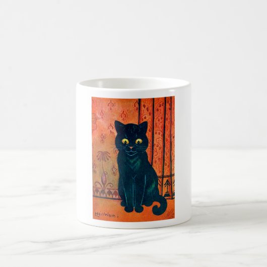Schwarze Katze, Louis Wain Kaffeetasse (Mittel)