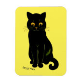 Schwarze Katze, Louis Wain Magnet (Vertikal)