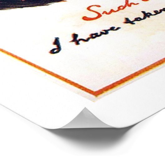 Schwarze Katze, Louis Wain Poster (Ecke)