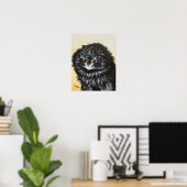 Schwarze Katze, Louis Wain Poster (Heimbüro)