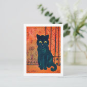 Schwarze Katze, Louis Wain Postkarte (Stehend Vorderseite)